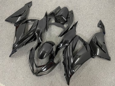 Custom 2013-2018 Kawasaki ZX6R Bike Fairings - Glossy Black Matte Black