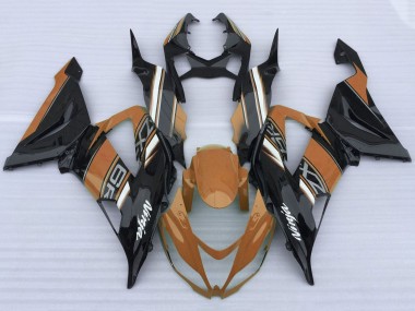 Custom 2013-2018 Kawasaki ZX6R Motorcycle Fairings - Orange Black White