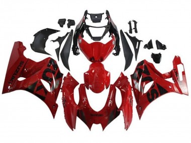 Custom 2017-2024 Suzuki GSXR1000 Motorcycle Fairings - Red Black Silver