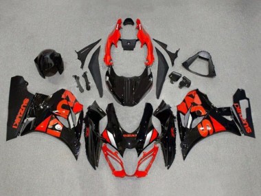 Custom 2017-2024 Suzuki GSXR1000 Motorcycle Fairings - Black Red Silver