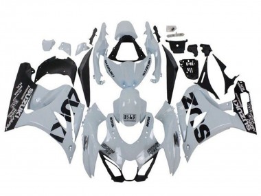 Custom 2017-2024 Suzuki GSXR1000 Motorcycle Fairings - White Black
