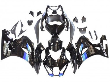 Custom 2017-2024 Suzuki GSXR1000 Motorcycle Fairings - Black Blue Stripe