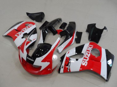 Custom 1996-2000 Suzuki GSXR 600 / GSXR 750 Motorcycle Fairings - Red White Black