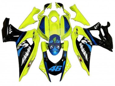 Custom 2021-2024 Yamaha YZF R7 Motorcycle Fairings - Yellow Black Shark