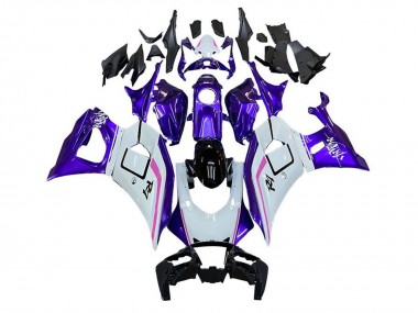 Custom 2021-2024 Yamaha YZF R7 Motorcycle Fairings - White Purple Pink
