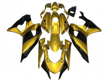 Custom 2021-2024 Yamaha YZF R7 Motorcycle Fairings - Gold Black