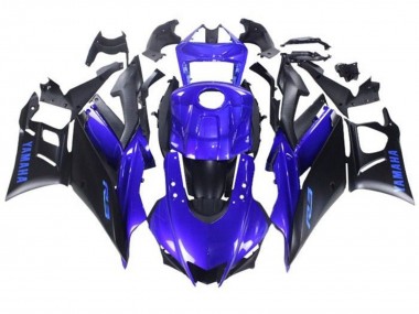 Custom 2019-2021 Yamaha YZF R3/R25 Motorcycle Fairings - Blue Matte Black