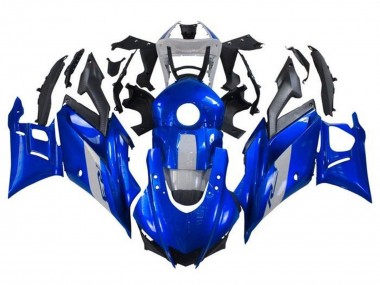 Custom 2019-2021 Yamaha YZF R3/R25 Motorcycle Fairings - Blue Grey Black