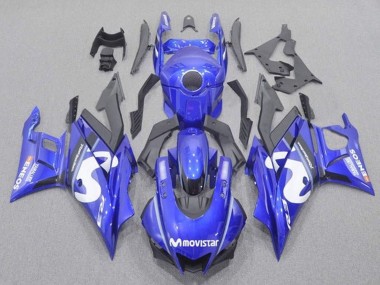 Custom 2019-2021 Yamaha YZF R3/R25 Motorcycle Fairings - Blue White Black MoviStar