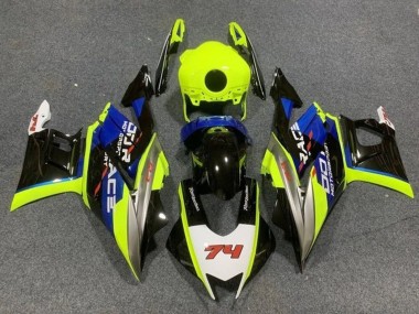 Custom 2019-2021 Yamaha YZF R3/R25 Motorcycle Fairings - Neon Yellow White Blue Black 74