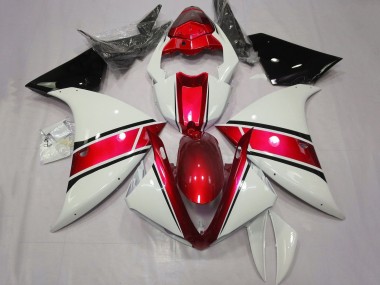 Custom 2009-2011 Yamaha YZF 1000 R1 Motorcycle Fairing - White Red Black