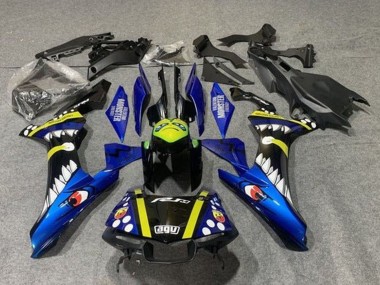Custom 2015-2019 Yamaha YZF 1000 R1 Motorcycle Fairings - Blue Yellow Black Shark