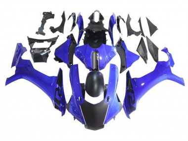 Custom 2015-2019 Yamaha YZF 1000 R1 Motorcycle Fairings - Blue Matte Black