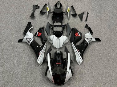 Custom 2015-2019 Yamaha YZF 1000 R1 Motorcycle Fairings - Silver Black
