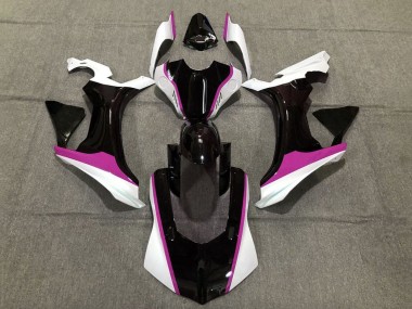 Custom 2015-2019 Yamaha YZF 1000 R1 Motorcycle Fairings - White Glossy Black Pink