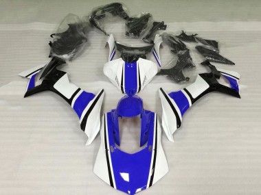 Custom 2015-2019 Yamaha YZF 1000 R1 Motorcycle Fairing - White Blue Black