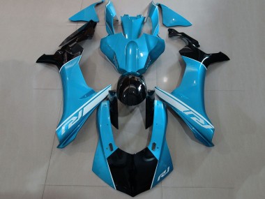 Custom 2015-2019 Yamaha YZF 1000 R1 Motorcycle Fairings - Blue Silver Glossy Black