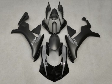 Custom 2015-2019 Yamaha YZF 1000 R1 Motorcycle Fairings - Matte Black Glossy Black