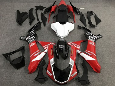 Custom 2015-2019 Yamaha YZF 1000 R1 Motorcycle Fairings - Red White Glossy Black