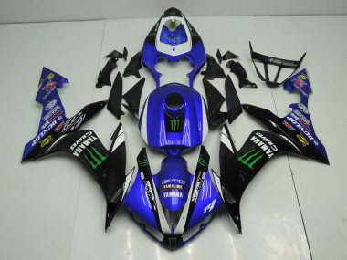 Custom 2004-2006 Yamaha YZF 1000 R1 Motorcycle Fairings - Blue White Black Green Monster Energy