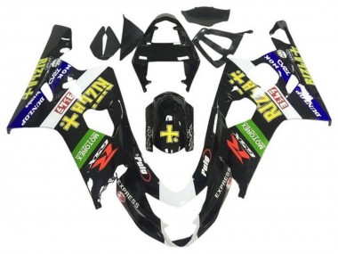 Custom 2004-2005 Suzuki GSXR 600 / GSXR 750 Motorcycle Fairings - Glossy Black Blue Green Yellow Rizla