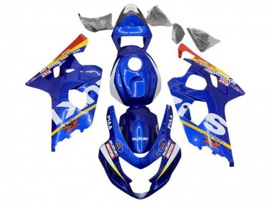 Custom 2004-2005 Suzuki GSXR 600 / GSXR 750 Motorcycle Fairings - Blue White Yellow Red