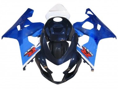 Custom 2004-2005 Suzuki GSXR 600 / GSXR 750 Motorcycle Fairings - White Blue Red