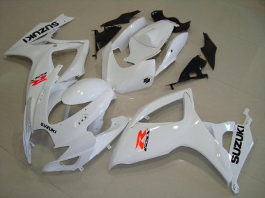 Custom 2004-2005 Suzuki GSXR 600 / GSXR 750 Motorcycle Fairings - White Red Black