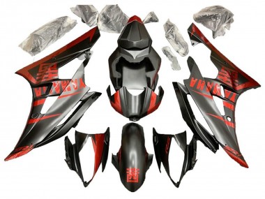 Custom 2006-2007 Yamaha YZF R6 Motorcycle Fairing - Red Matte Black