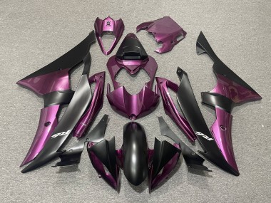 Custom 2008-2016 Yamaha YZF R6 Motorcycle Fairings - Purple Matte Black