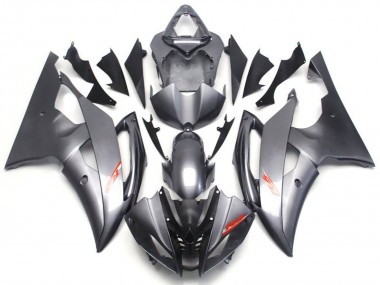 Custom 2008-2016 Yamaha YZF R6 Motorcycle Fairings - Grey Red Decals