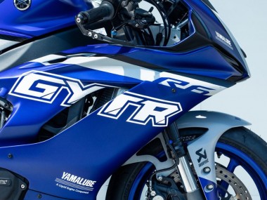 Custom 2017-2023 Yamaha YZF R6 Motorcycle Fairings - Blue Silver GYTR