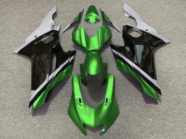 Custom 2017-2023 Yamaha YZF R6 Motorcycle Fairings - Grey Green Glossy Black