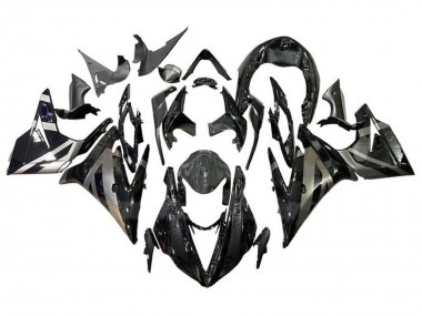 Custom 2013-2016 Triumph Daytona 675 Triple Motorcycle Fairings - Silver Glossy Black