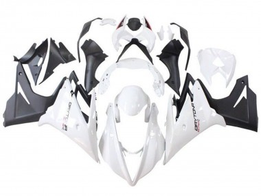 Custom 2013-2016 Triumph Daytona 675 Triple Motorcycle Fairings - White Matte Black