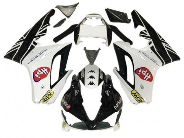 2009-2012 Triumph Daytona 675 Triple Motorcycle Fairings - White Glossy Black HPi