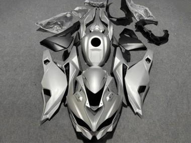 Custom 2019-2025 Kawasaki ZX4R ZX-4RR Motorcycle Fairings - Silver Black