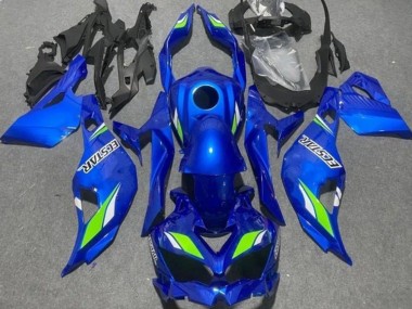 Custom 2019-2025 Kawasaki ZX4R ZX-4RR Motorcycle Fairings - Blue Green Ecstar