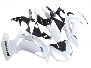 Custom 2012-2016 Kawasaki EX650 Motorcycle Fairings - White Black