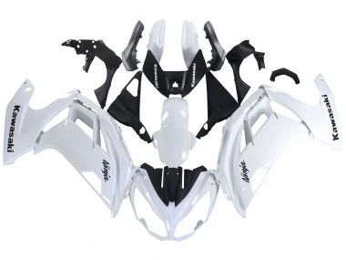 Custom 2012-2016 Kawasaki EX650 Motorcycle Fairings - White Black