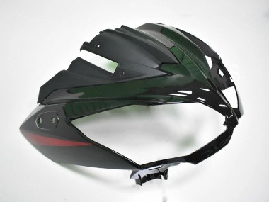 Custom 2012-2016 Kawasaki EX650 Motorcycle Fairings - Red Glossy Black