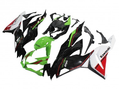 Custom 2019-2022 Kawasaki ZX6R Motorcycle Fairings - Green Glossy Black White Red