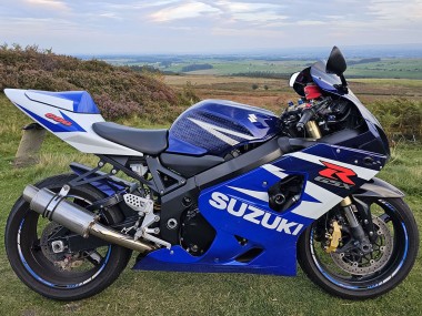 Custom 2004-2005 Suzuki GSXR 600 Motorcycle Fairings - Blue White Red