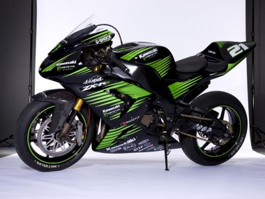 Custom 2006-2007 Kawasaki ZX10R Motorcycle Fairings - Glossy Black Green White