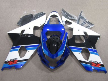 Custom 2004-2005 Suzuki GSXR 600 Motorcycle Fairings - White Blue Black Red