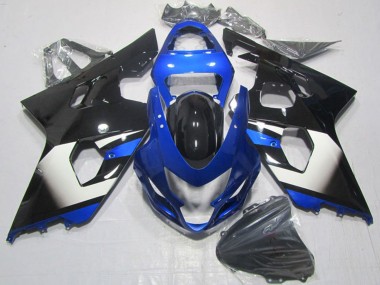 Custom 2004-2005 Suzuki GSXR 600 Motorcycle Fairings - Blue White Black