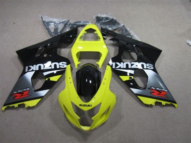 Custom 2004-2005 Suzuki GSXR 600 Motorcycle Fairings - Yellow Silver Black Red