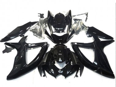 Custom 2008-2010 Suzuki GSXR 750 Motorcycle Fairings - Glossy Black