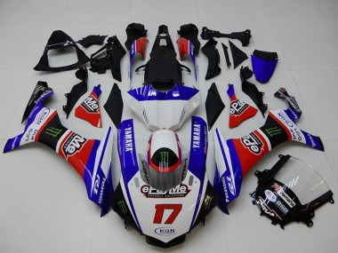 Custom 2015-2019 Yamaha YZF R1 Motorcycle Fairings - White Blue Red Black Green Monster