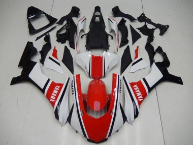 Custom 2015-2019 Yamaha YZF R1 Motorcycle Fairings - White Red Black